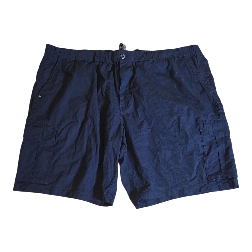 Tommy Bahama Boracay Cargo Shorts Mens 3XLB Navy Blue Ripstop Cotton Blend